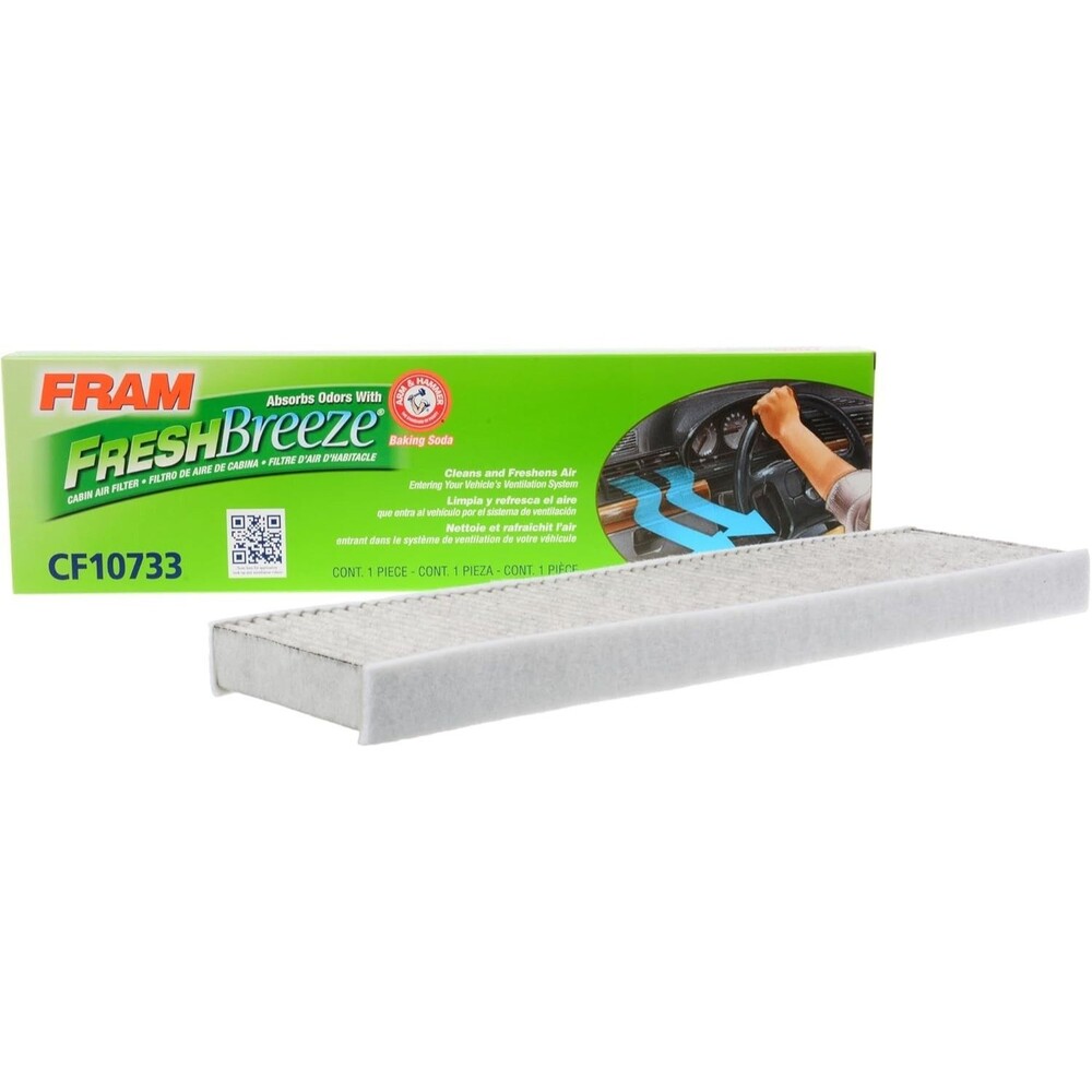 Fresh Breeze Cabin Air Filter with Arm & Hammer Baking Soda, CF10733 , white